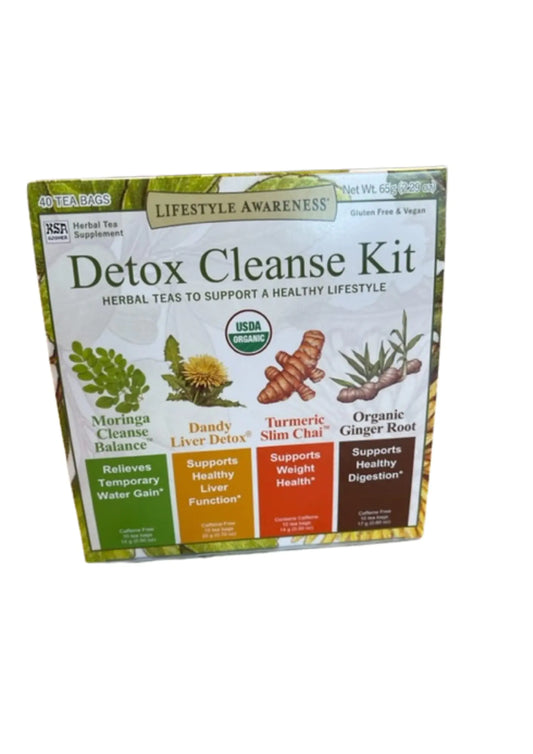 Lifestyle Awareness Detox Cleanse Kit Herbal Teas to Support a Healthy Lifestyle 40 teabags